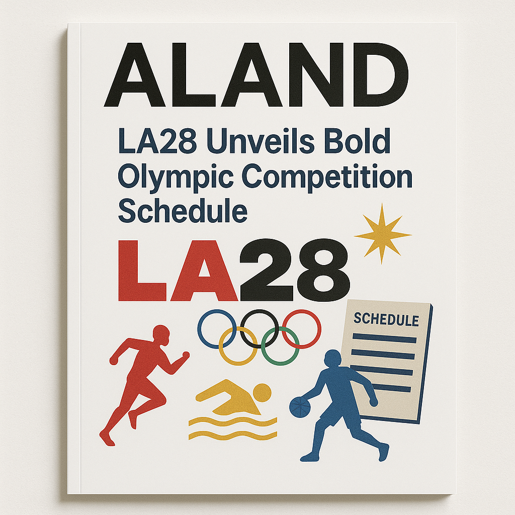 ALAND Magazine Cover Featuring LA28 Olympic Competition Schedule